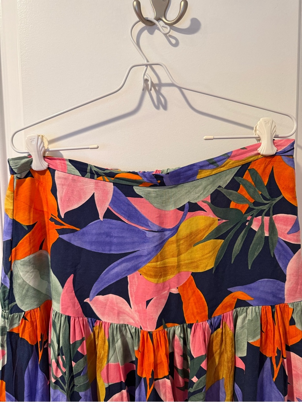 Vibrant Multi-Color Floral Maxi Skirt - Picture 5 of 14